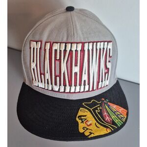 Chicago Blackhawks New Era 59Fifty Fitted Hat 7 1/2 Gray Embroidered
